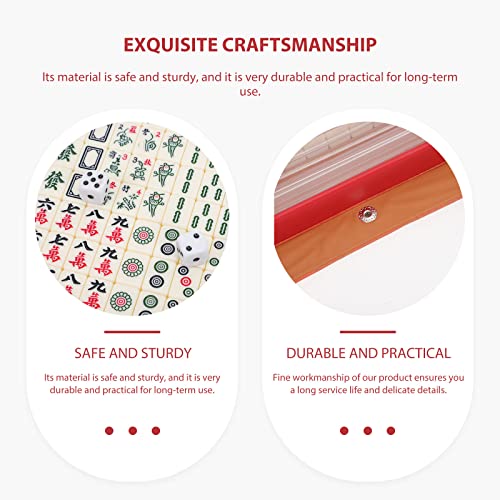 Aboofan Chinese Table Board Game Travel Mahjong Set Travel Mahjong Set 1 Set Chinese Mahjong Game Set Portable Mahjong Plaything For Travel Camping Party Table Games Mini Mahjong Set Lounge Sets #TOP2