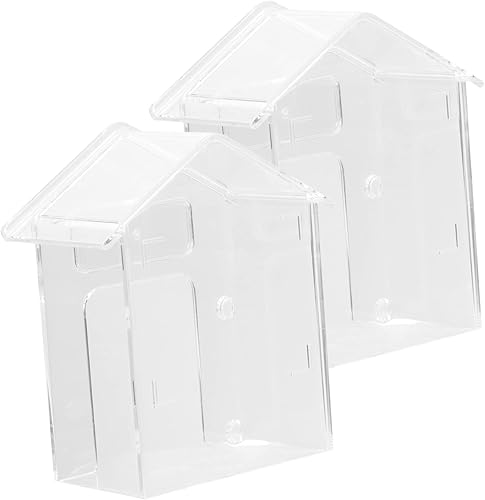 DOITOOL 2 protectores transparentes para timbre de puerta para uso al aire libre, fácil instalación, caja a prueba de lluvia de plástico