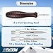 Feekoon 4 Pack Fish Venting Tool, Venting Kit for Deep Sea Fishes with Stainless Steel Needle, Fishing Tackle for Saltwater Fishing Fish Release and Return (Dark Brown Handle)