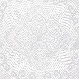 Juvale Round Lace Tablecloth with Elegant Floral Patterns for Birthday Parties, Weddings, Dining Room Tables, White (150cm) - Image 9