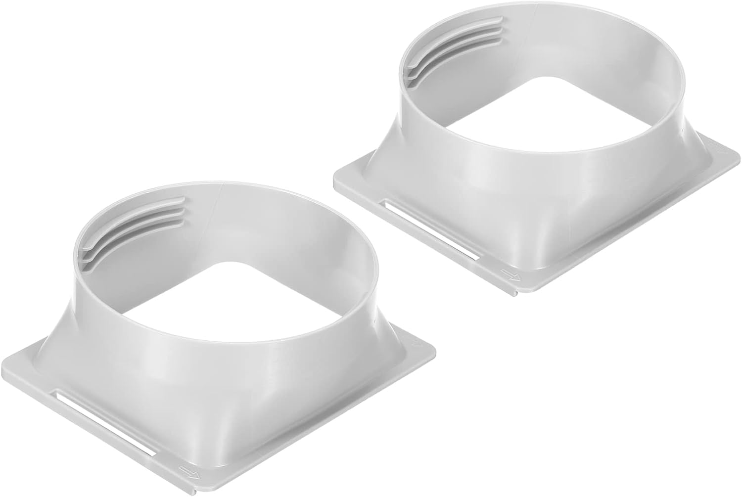 MECCANIXITY Exhaust Hose Coupler, 5.9 Inch Diameter AC Unit Tube Vent Connector Coupling Square Adapter for Portable Mobile Air Conditioners, Pack of 2