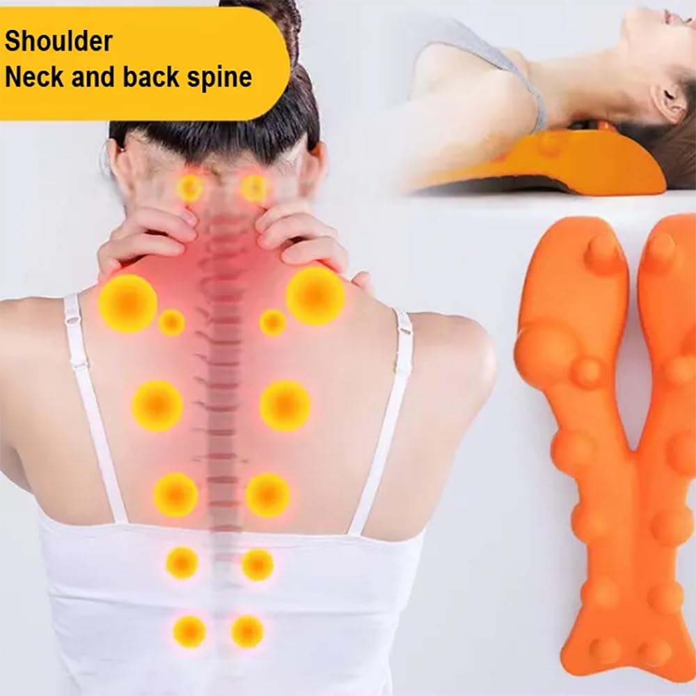 Rozciągacz kręgosłupa szyjnego z 14 punktami akupresury dla złagodzenia bólu TMJ i wyrównania kręgosłupa, ergonomiczna poduszka chiropraktyczna
