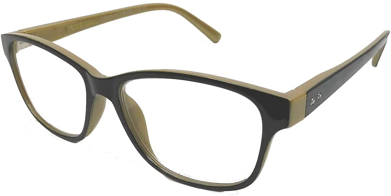 Foster Grant Kinsey Women's Premium Black Reading Glasses (2.50)