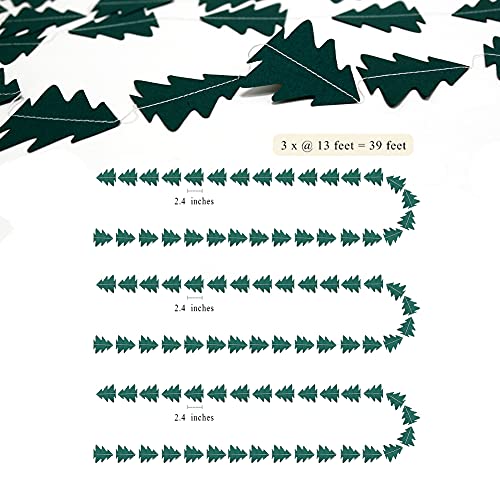 Dark Green Tree Garland For Woodland Theme Party Decoration Xmas Christmashanging Streamer Backdrop Tree Garland Decor For Birthday Party Baby Shower Christmas New Year Party Decorations #TOP2