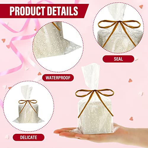 Tudomro Clear Soap Bags For Packaging Soap Wrappers Transparent Cellophane Bags Soap Packaging With Soap Raffia Rope For Homemade Soap Craft Gift Box Birthday Party Favor Packaging Supplies (100 Pcs) #TOP2