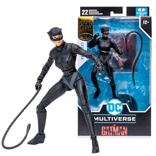 McFarlane Toys Catwoman Mask Halfway (The Batman) Gold Label 7 Figure Black
