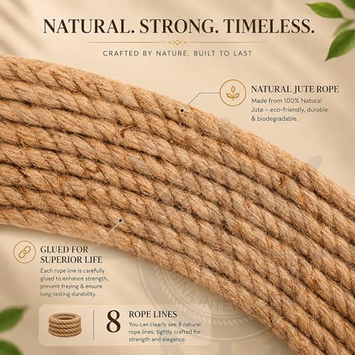 Image of Nagina International Hand Crafted Nautical Premium Wall Decor Rope Accentuated Mirror | Maritime Sailor's Decor Gifts & Collectibles (24 Inches)