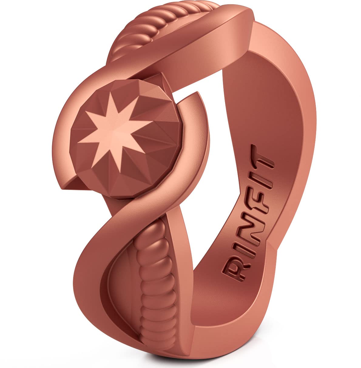 Rinfit Silicone Rings for Women - Rubber Ring Women - Bridal or Promise Rings - Round & Pear Silicone Wedding Bands - Patented Design