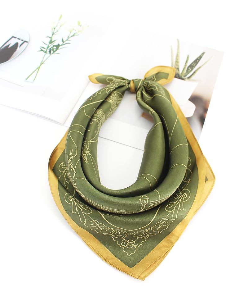 Image of ANDANTINO 100% Mulberry Silk Scarf -21 inch Square Neckerchief with Gift Packed