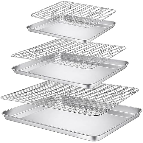 P&P CHEF Baking Sheet and Rack Set, 6 PACK Cover