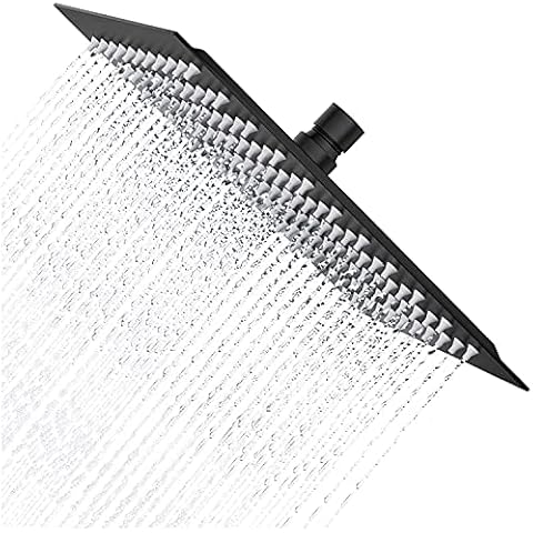 Drenky 300mm Black Square Rainfall Shower Head Cover