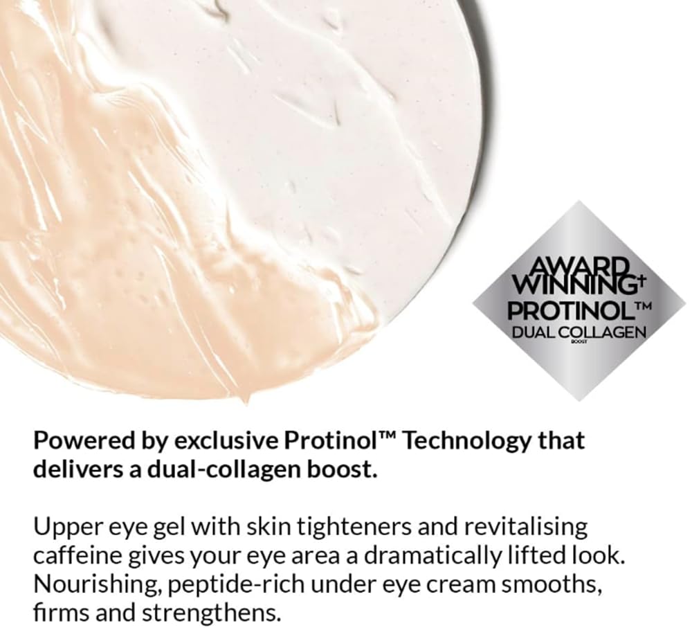 Anew Platinum Lift & Tighten Dual Eye System with Protinol 10ml gel and 10ml cream in one pot. - Image 3