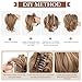 CJL HAIR Claw Clip Short Ponytail Hair Extensions DIY Bendable Metals Messy Bun Hair Piece for Wonen Straight Synthetic Fake Hairpieces Dirty Blonde