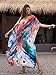IMAGEKOPE Women's Plus Size Loose Fit Moroccan Print V-Neck Batwing Kaftan Beach Dress Bathing Suit Cover Up