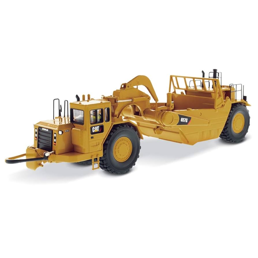 ミニカー DM 1/50 CAT 657G WHEEL TRACTOR-SCRAPER Amazon.com: CAT Caterpillar 657 G Wheel Tractor Scraper with