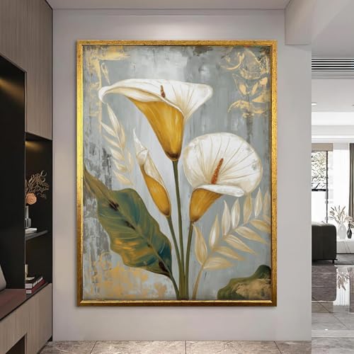 Impression sur toile lys calla blanc décoration florale maison nature - 4