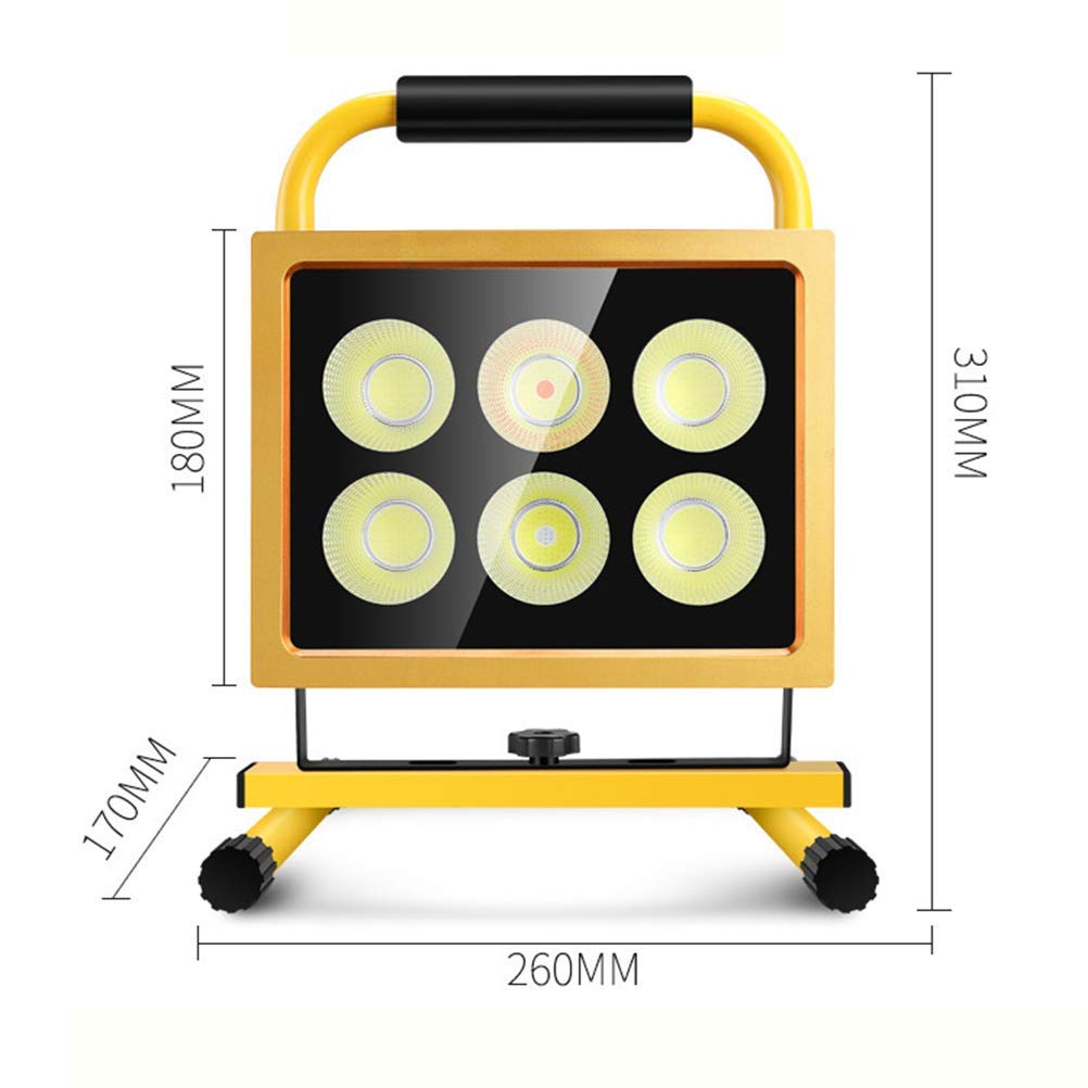 Foco Led para Construcción de 200 W, Luz Led Recargable para Obra de 8000 Lúmenes con Control Remoto, 4 Modos de Luz, 22 000 Mah, Resistente Alua Ip65, Reflector Portátil para Exteriores par