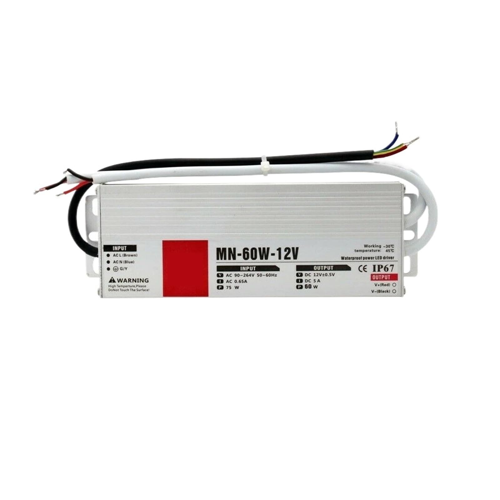 Adattatore di alimentazione LED, DC12V, 60W-200W, IP67