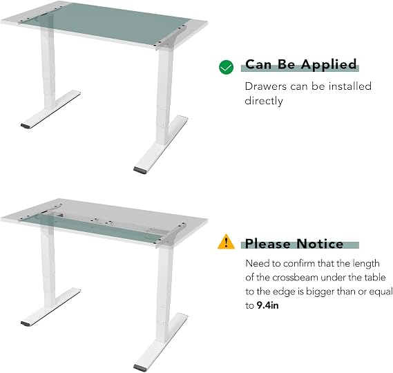FLEXISPOT Under Desk Drawer, Steel Drawer for Desk Slide-Out, Under Table Mounted Drawer, Standing Workstation Storage Attachment for Office Home - 17.7 Width, Black