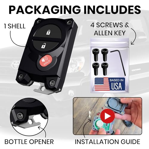 Image of for Toyota Tundra 2007-2017 Tacoma 2005-2015 Key Fob Cover, Bottle Opener