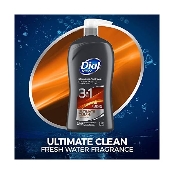 Dial-Men-3in1-Body-Hair-and-Face-Wash-Ultimate-Clean-32-fl-oz Dial Men 3in1 Body, Hair and Face Wash, Ultimate Clean, 32 fl oz