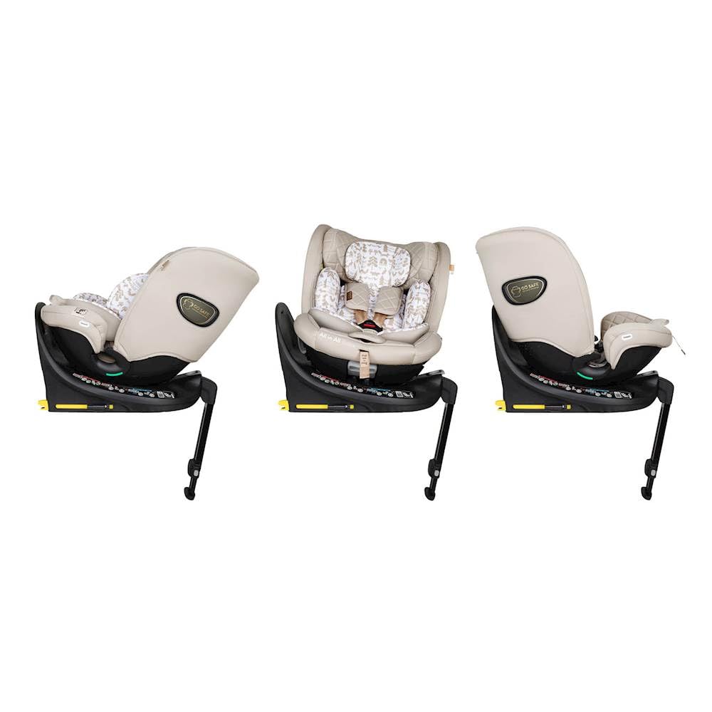 COSATTO All in All Extra i-Size - Seggiolino auto girevole a 360°, gruppo 0+123, 0-36 kg, 0-12 anni, Isofix, ERF, esclusivo sistema anti-fuga (Whisper)