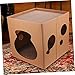 Yardwe Cat Scratch House Durable Corrugated Paper Cat Scratcher Cozy Indoor Hideaway Multi-Purpose Toy to Protect Furniture and Satisfy Clawing Instincts