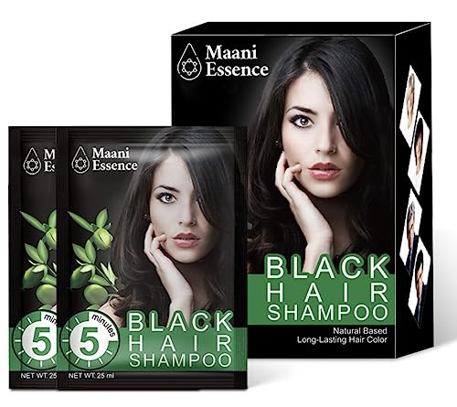 10 PCS Black Hair Shampoo para Tinte Negro Permanente