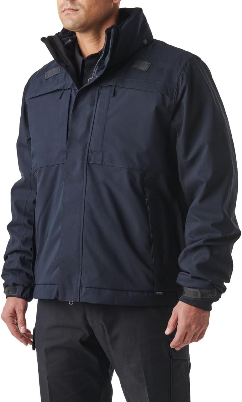 5.11 Tactical Men's 5-in-1 Jacket 2.0, 100% Polyester Hardshell, Style 48360, Black or Dark Navy, Style 48360 - Image 2