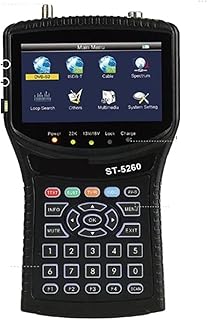 Satellite Finder Satellite Signal Meter ST-5260 Digital Satellite Finder DVB-S2 ISDB-T J83B Cable H.264 Compliant Handheld Combo Meter Satllite Finder Meter for detect Signal Strength and Quality