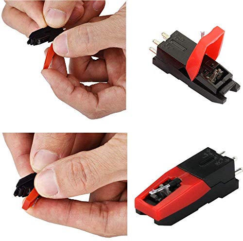 4 Pack Ruby Record Player Needle Turntable Stylus Replacement for ION Jenson Crosley Victrola Sylvania Turntable Phonograph LP Vinyl Player Accessories - Thumbnail 4