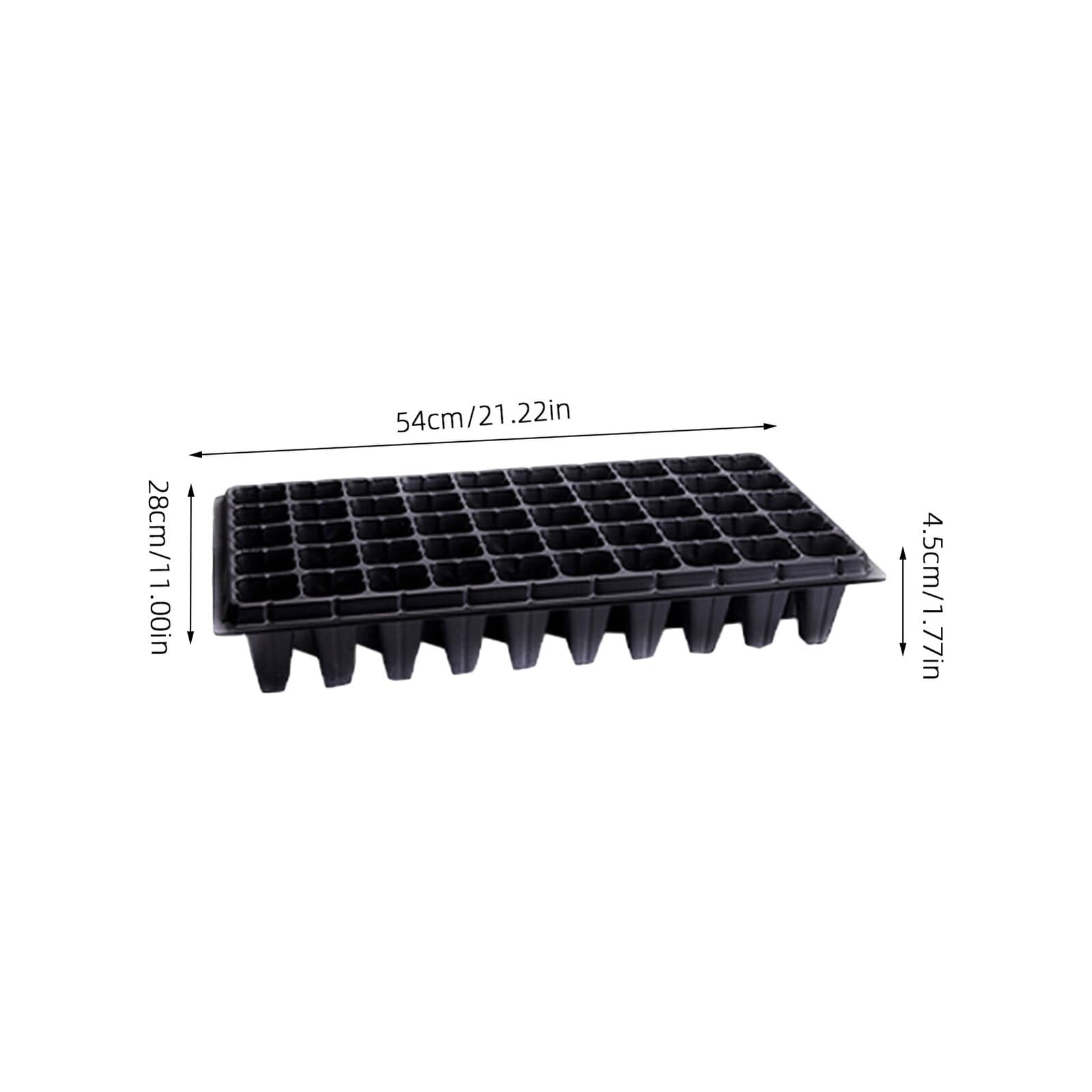 Plateau de Démarrage pour Jardin 10 Pièces 50 Cellules en Plastique Noir