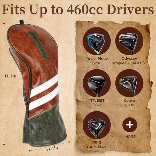 Craftsman Brown Leather Head Covers