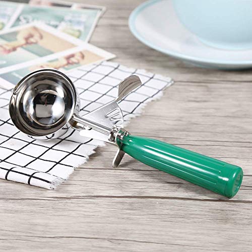Dioche Ice Cream Scoop, Polished Stainless Steel Ice Cream Spoon with Easy Trigger, Scoop for Ice Cream Rice, Melon Balls - Image 4