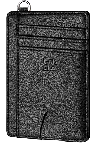 FurArt Slim Minimalist Wallet, Front Pocket Wallets, RFID Blocking, Credit Card Holder