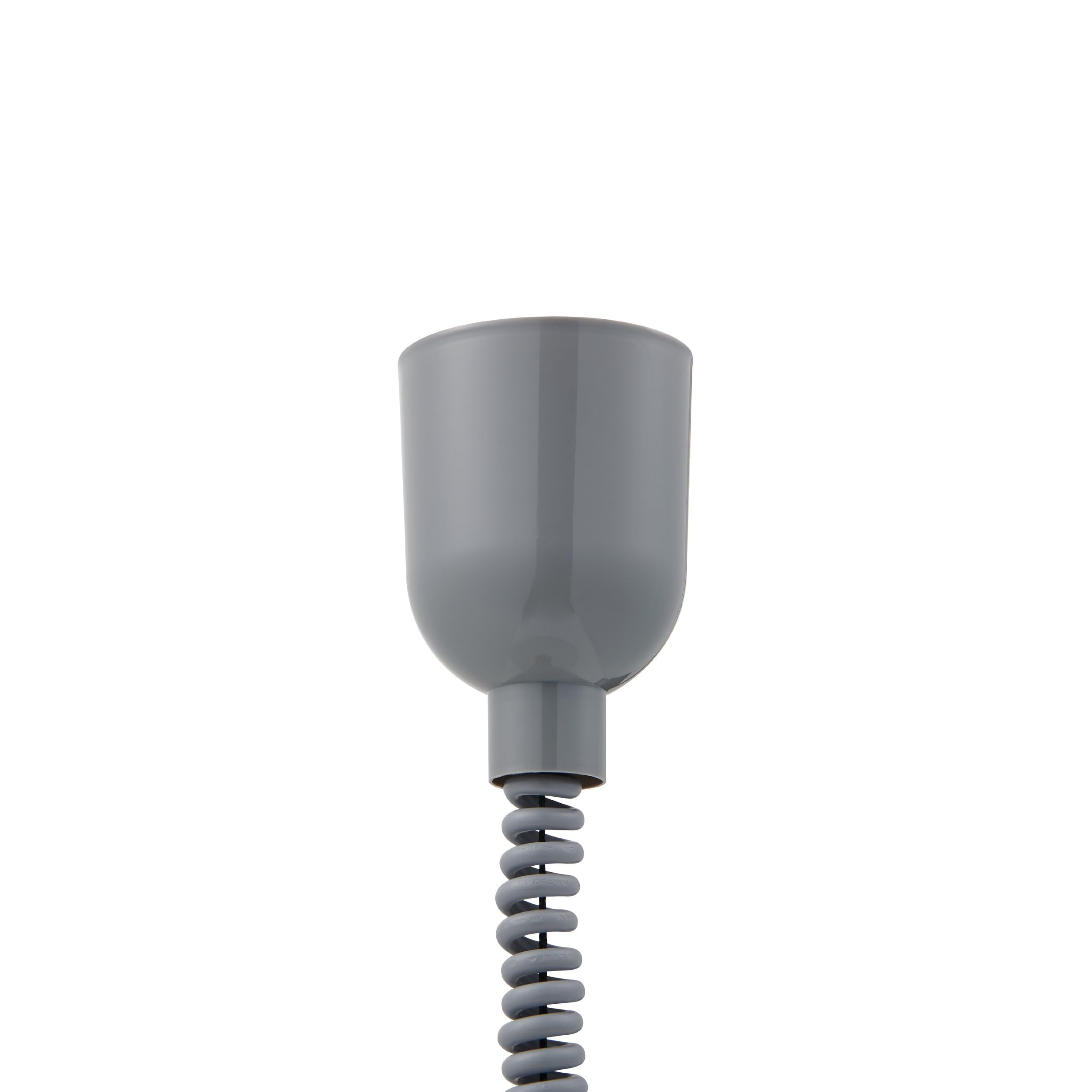Eglo Lord 2 Lampadario, lampada a sospensione a 1 luce regolabile in | altezza, lampadario classico, vetro alabastro bianco, plastica in colore argento e legno, attacco E27
