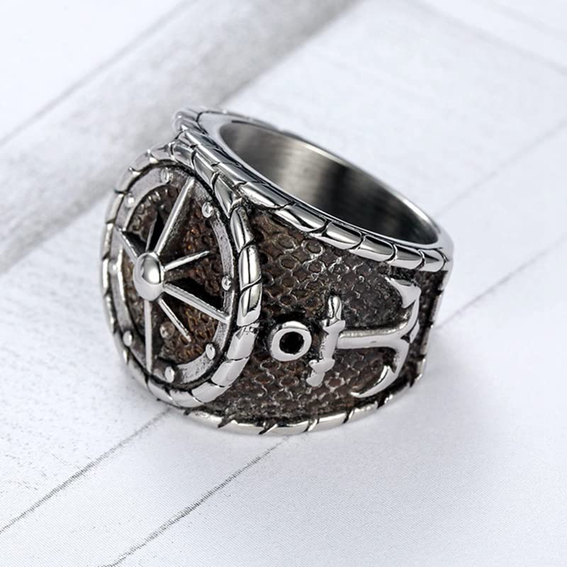 Anillo náutico de acero inoxidable para hombre 7-15 miniatura 4