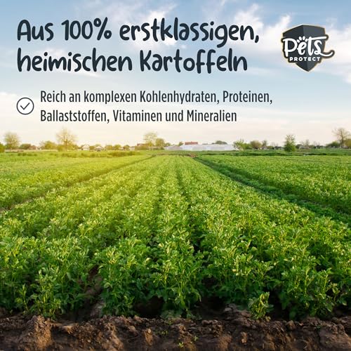 Pets Protect KARTOFFELFLOCKEN für Hunde & Katzen 1 kg | Barf Zusatz in Lebensmittel-Qualität | Deutsche Herstellung | Getreidefrei & glutenfrei | Flocken ohne künstliche Zusätze für Hund