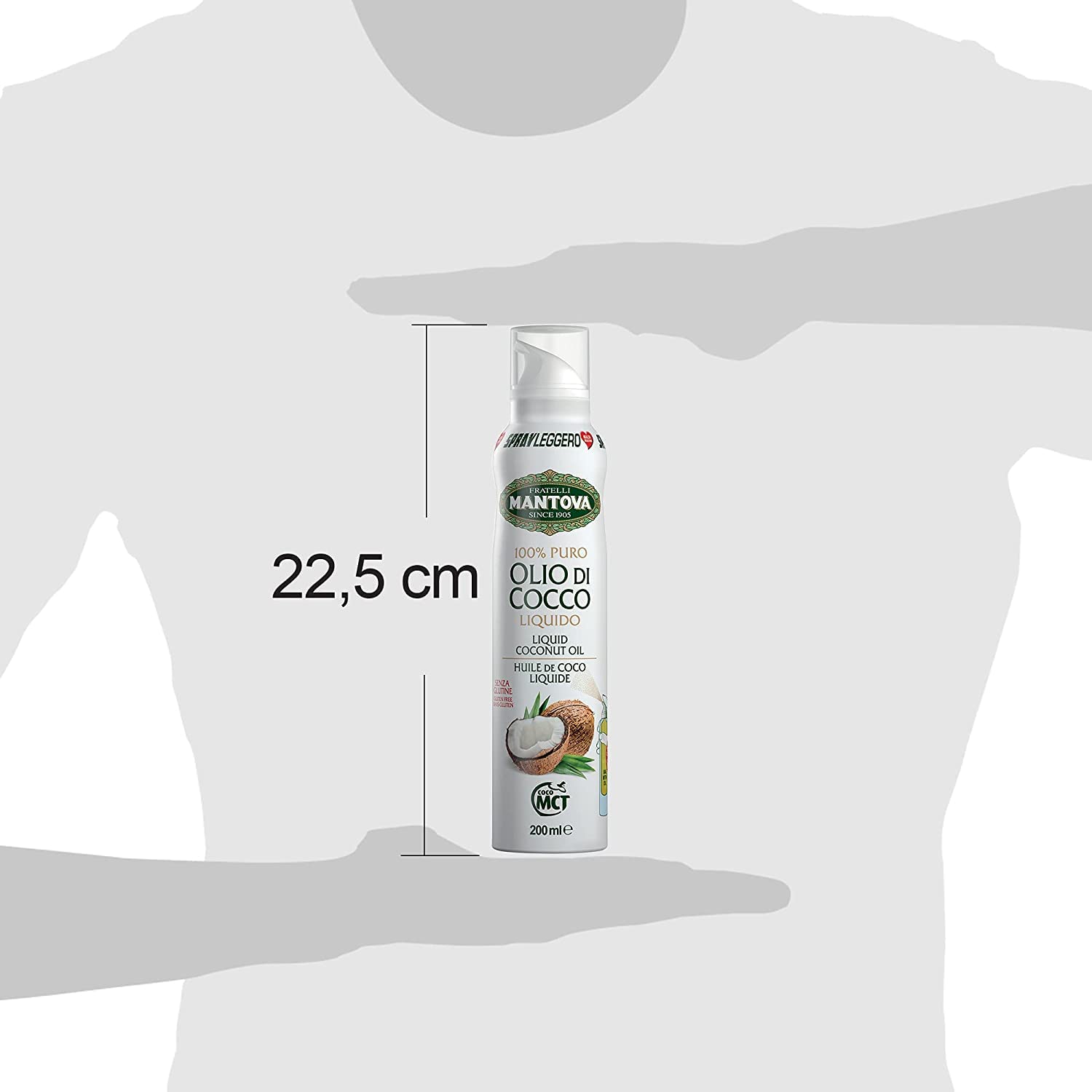 Zeus Party Olio di Cocco Spray 200ml - Olio Spray nutraceutico – Salute & Benessere Con lo spray risparmi fino al 90% di prodotto