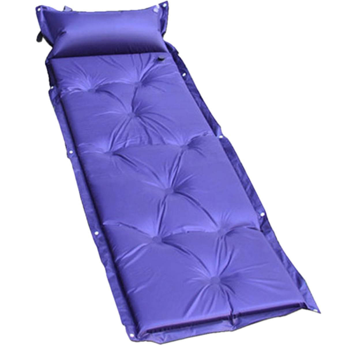 Toyvian Colchón de Camping Inflable Portátil Diseño Compacto y Material de Poliéster y PVC para Picnic y Playa, Cómodo y Resistente Humedad