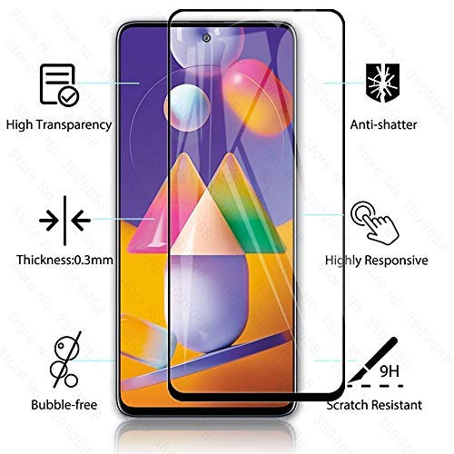 Image of Screen Protector for Samsung Galaxy M31s Tempered Glass Edge-to-Edge 6D Screen Guard With Installation Kit