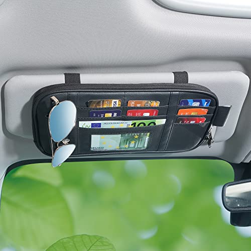 Da-byCar-Sun-Visor-OrganizerBlackAuto-Interior-Accessories-Pocket-Organizer-Registration-and-Document-Holder-Personal-Belonging-Storage-Pouch-Organizer-Interior-Accessories-Pocket