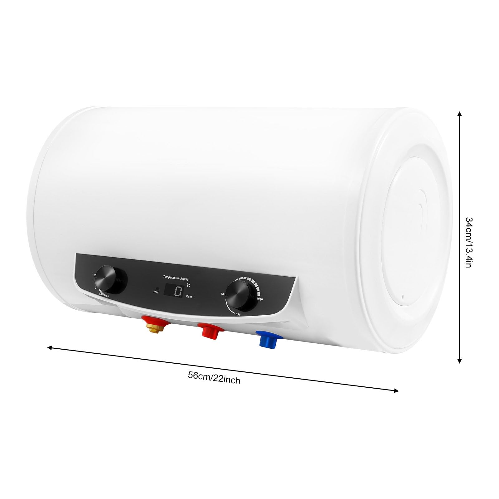 Scaldabagno elettrico da 35 l, 2000 W, montaggio a parete, antiruggine, livello di impermeabilità IPX4 e temperatura regolabile da 25 a 75 °C