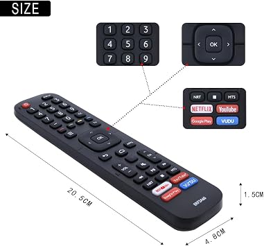 New ERF2A60 Replaced IR Remote Control Compatible for Hisense Smart 4K TV 50H8F 55H8F 55H9F 65H8F 65H9F 43H6570F 50H6570F 55H6570F 65H6570 55H9020F 55H9030F 55H9040F 55H9050F 55H9070F [No Voice ]