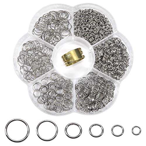 970 Anneaux De Jonction En Acier Inoxydable 4-10mm - Pour Fabrication Et Réparation De Bijoux