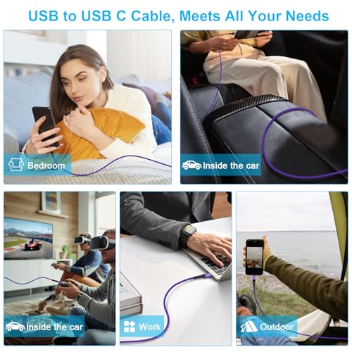 Image of for Samsung S26 Ultra S26+ S26, USB C to C Cable Fast Charging for Galaxy S26 Ultra S25 FE Fold Flip A17 A16 A56 A36 A26,3FT /2Pack 240W Type C Charger Cord USBC to USBC Charger Cable for iPhone 17e