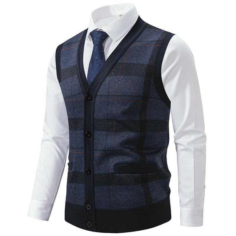 Chaleco de punto térmico de hombre ropa de abrigo ajustada para invierno 4