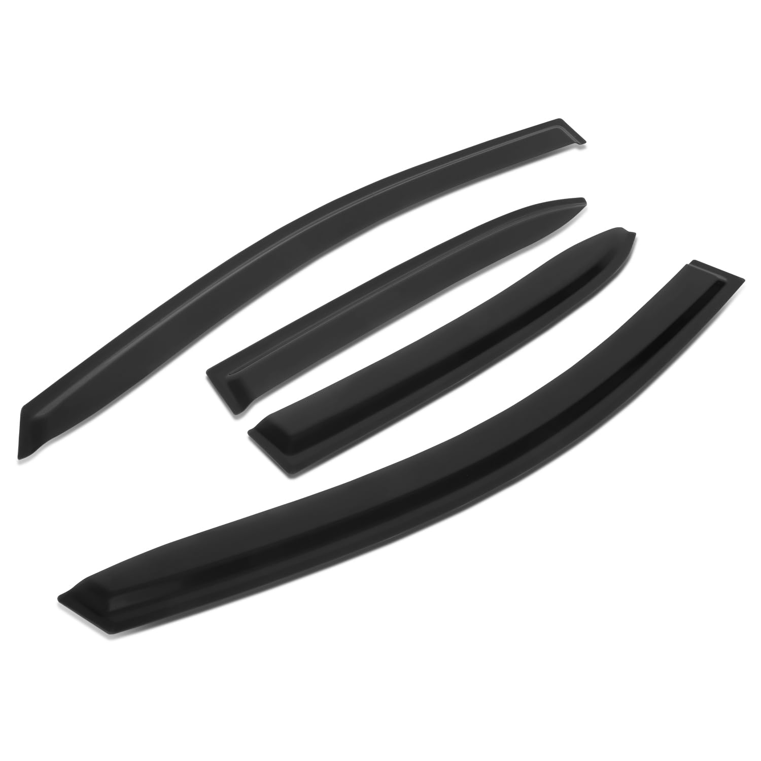Auto Dynasty Window Visors Compatible with 2019-2024 Toyota Corolla, 4Pcs Front & Rear Tape-On Window Vent Visor Deflectors Rain Guard, Glossy Dark Smoke