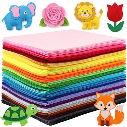 Image of Moukeren 240 Pcs 10 x 16 Inch Felt Sheets, Rainbow
