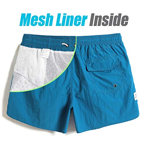 Image of maamgic Mens Swim Trunks 5 inch with Mesh Lining Quick Dry Bathing Suits for Men Swim Shorts Swimwear